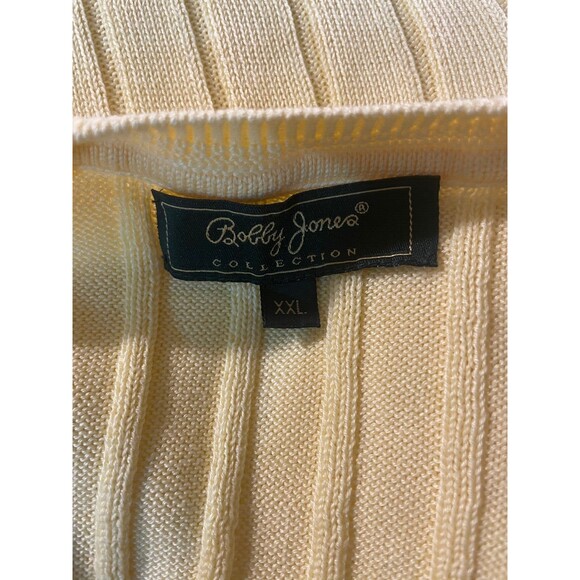 Bobby Jones Sleeveless V-Neck Vest Yellow 100% Cotton Sweater Men's Size 2XL - Picture 2 of 7